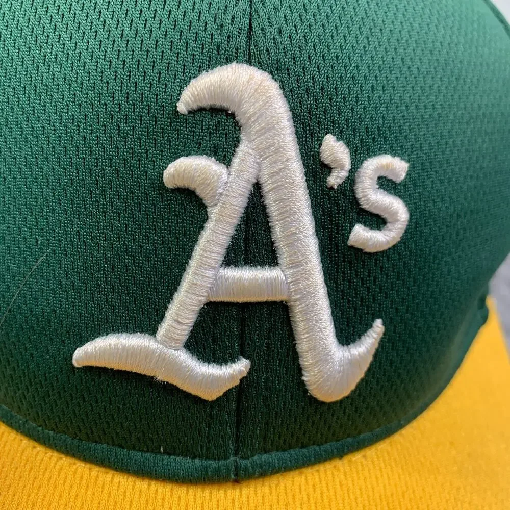 Oakland A's Athletics Baseball Hat Youth Team MLB Strap Back Green Adjustable